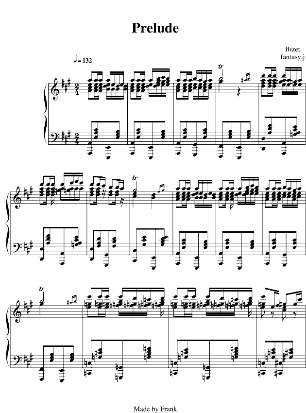 卡门序曲- 难度版 难度版 比才-Bizet -