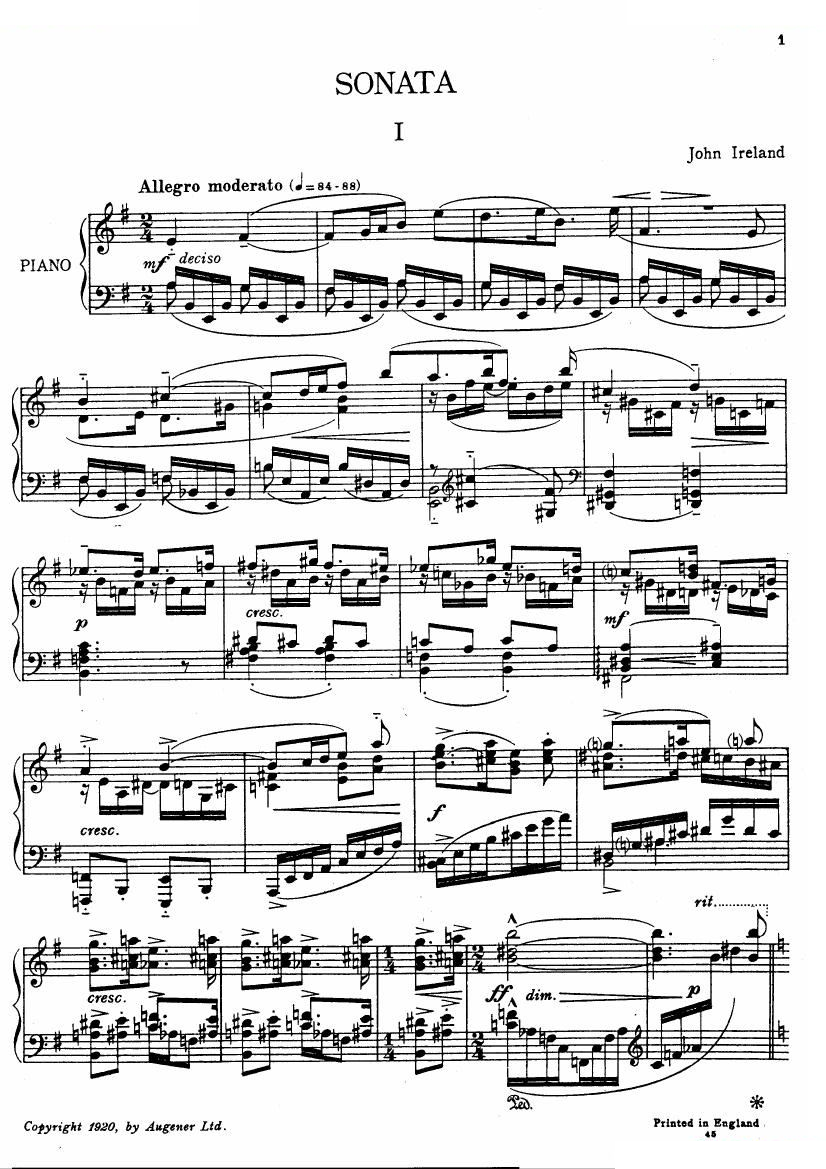 Ireland - Piano Sonata Piano Sonata -