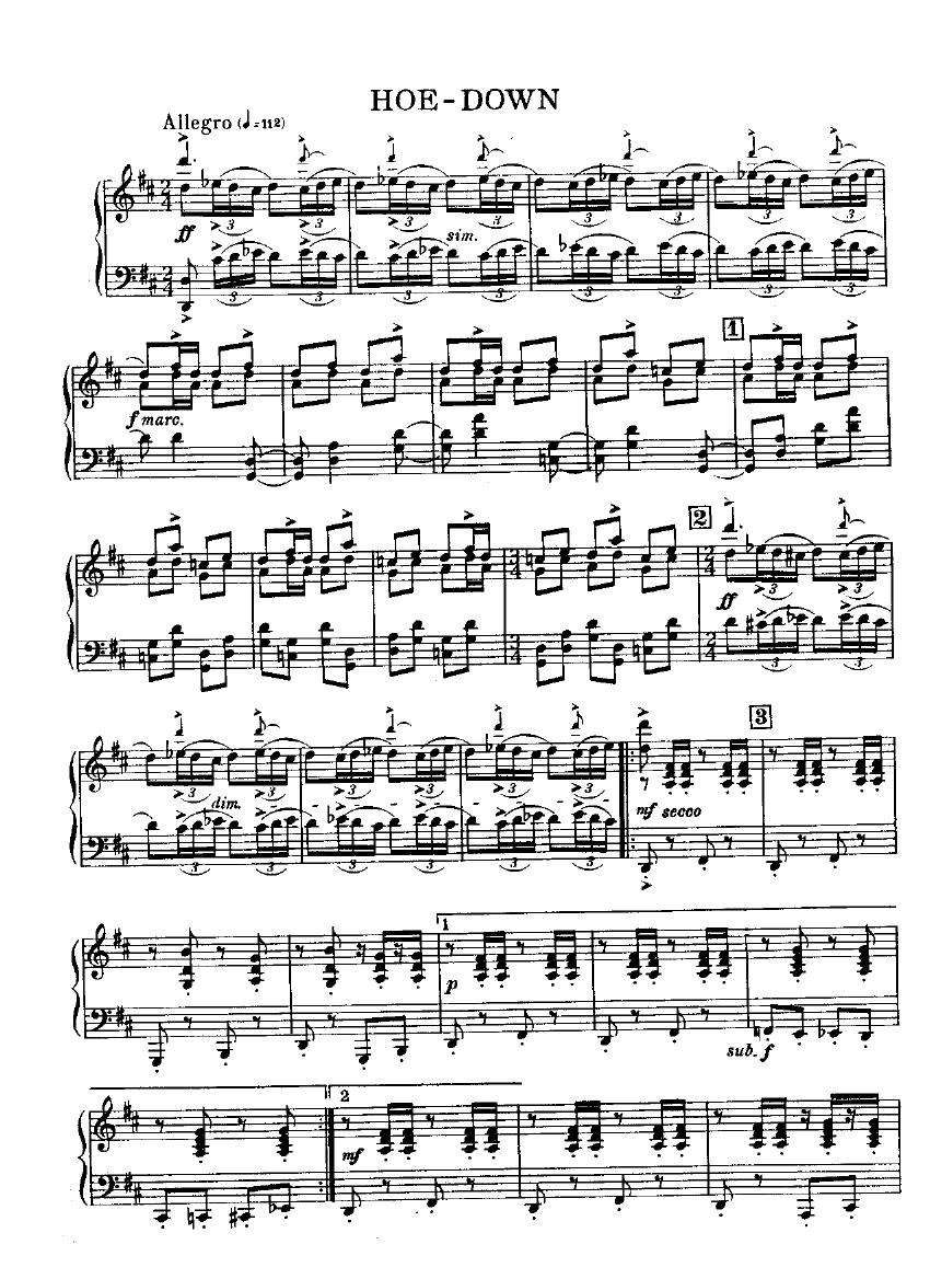 Copland - Hoe Down Hoe Down -