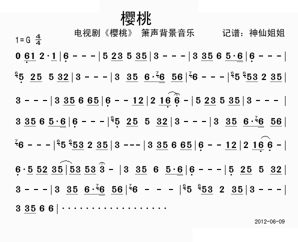 樱桃 电视剧樱桃箫背景音乐 