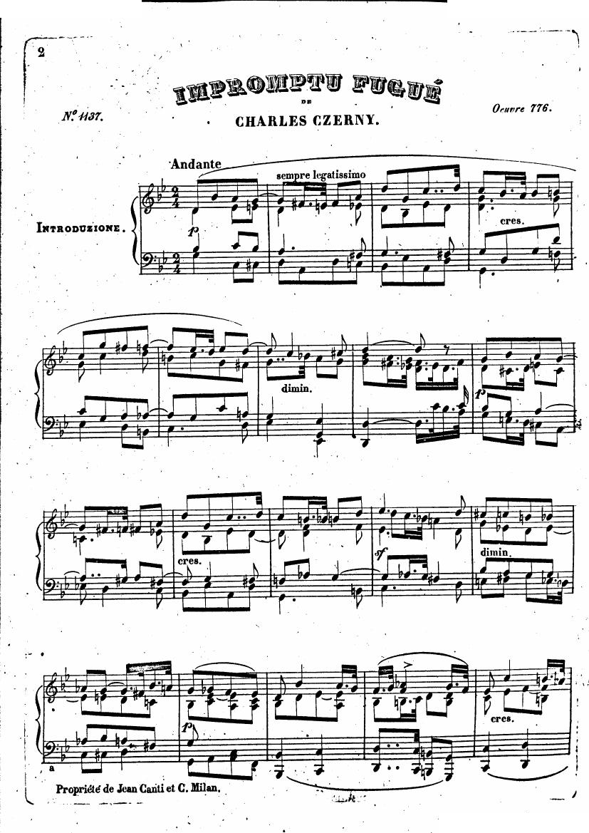 Czerny - Impromptu Fugue Impromptu Fugue -