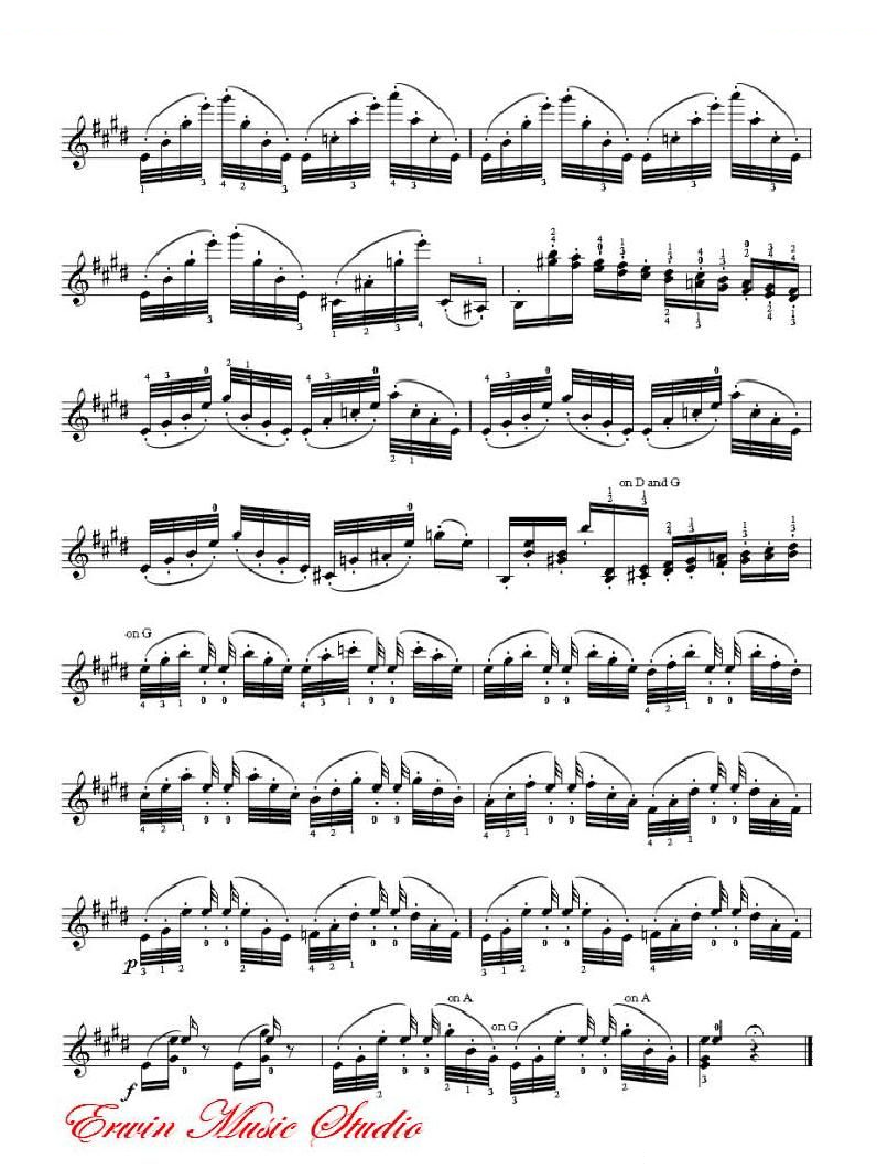 帕格尼尼-24首随想曲 作品.1 小提琴No.1 提琴谱