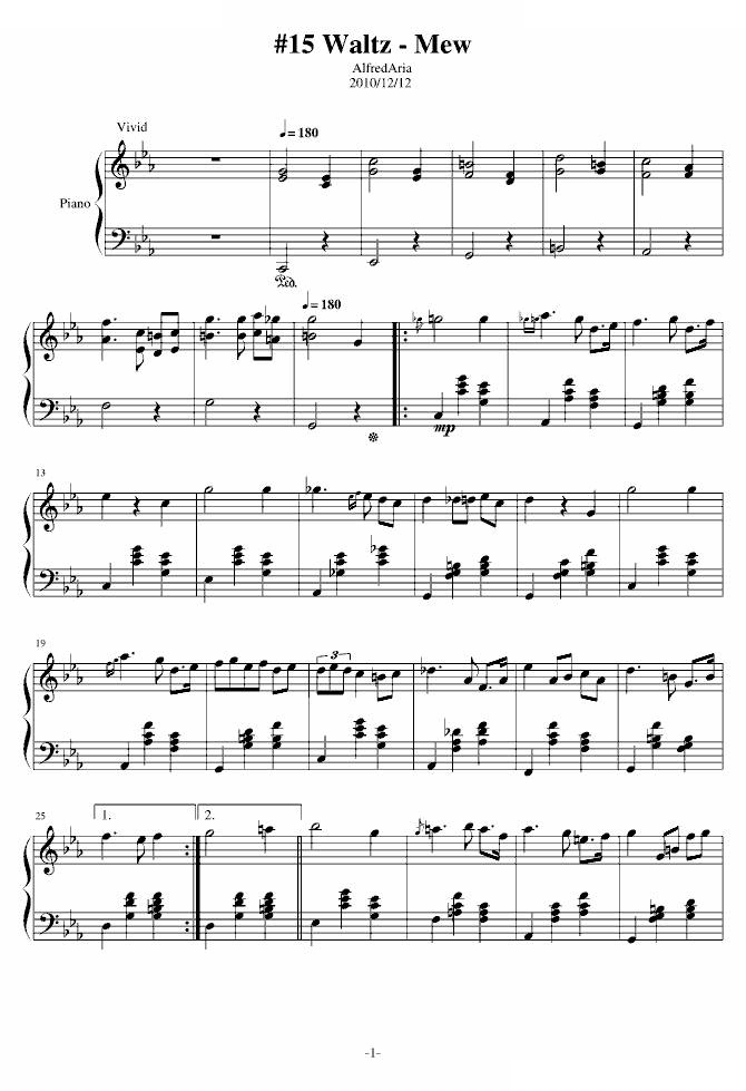 #15 Waltz - Mew 梦幻圆舞曲 Mew 梦幻圆舞曲 AlfredAria -