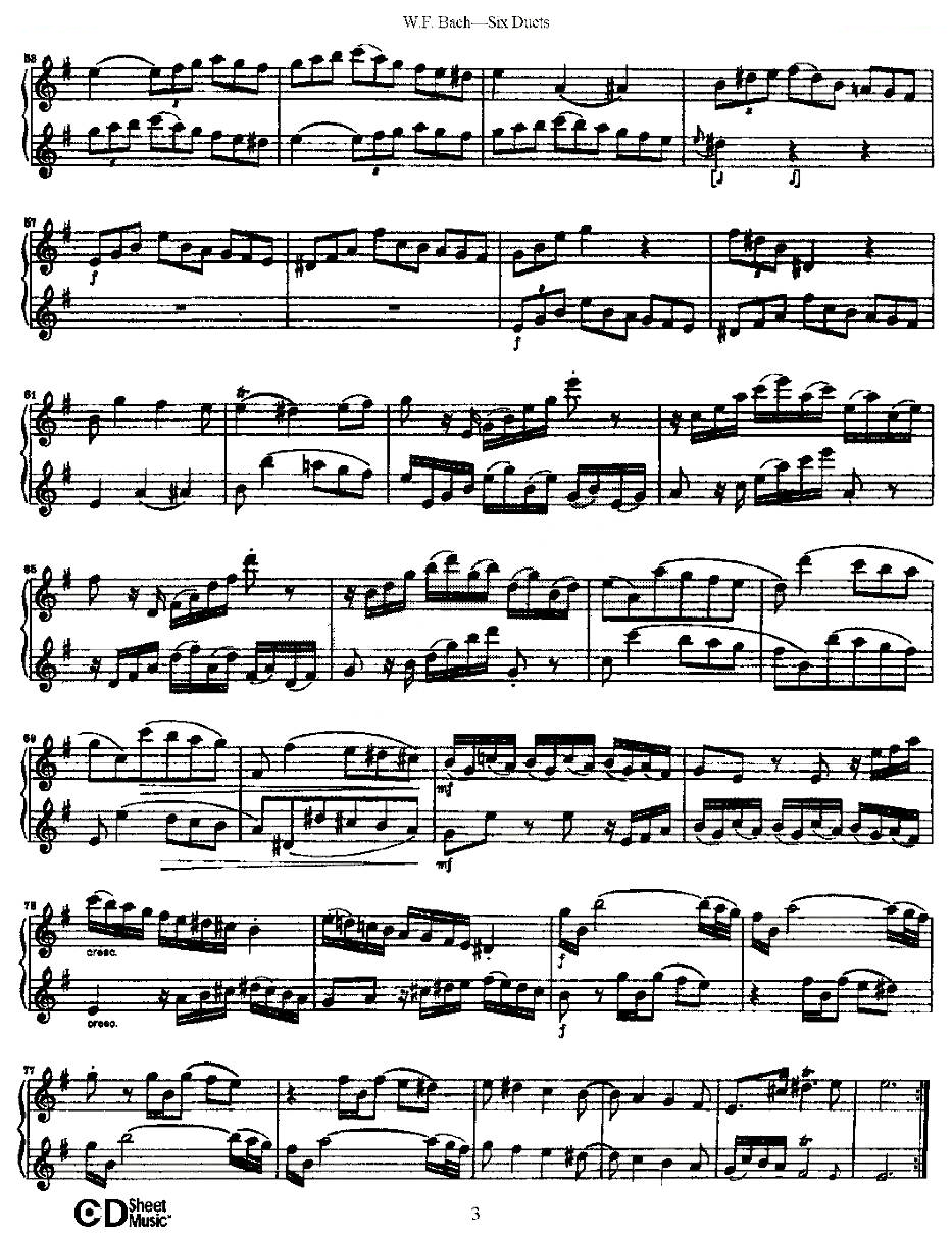 Six Duets 之一（六首二重奏练习曲） 铜管乐谱