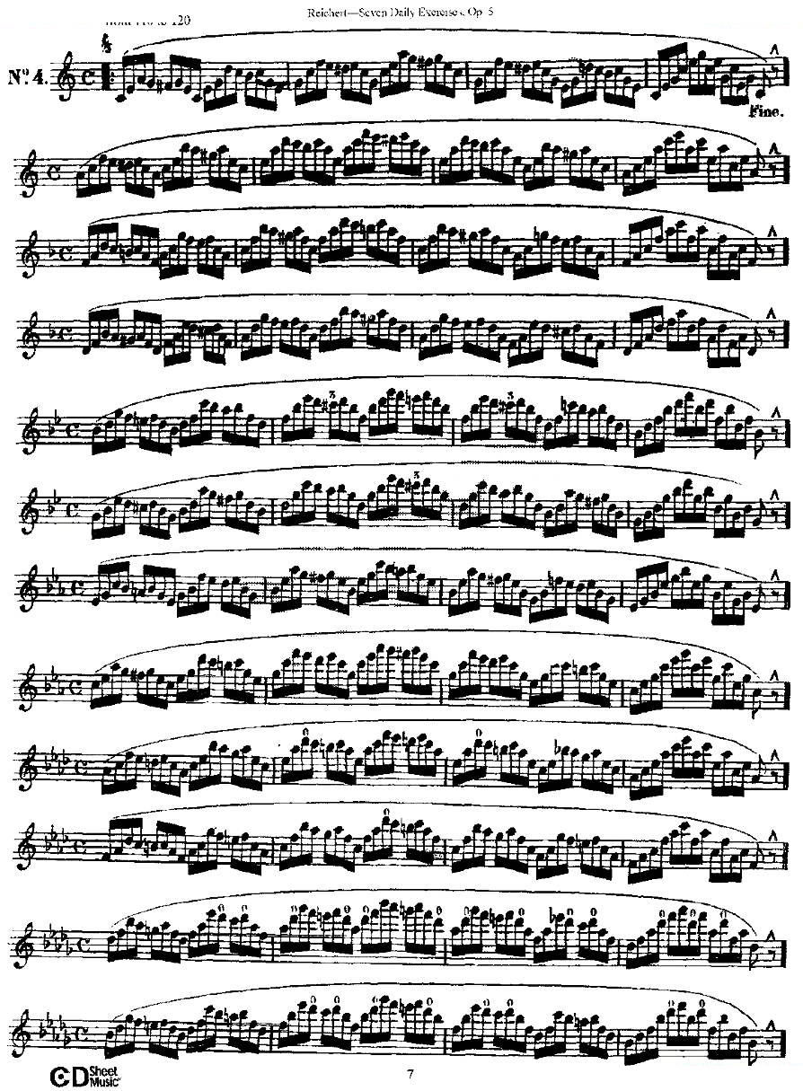 Seven Daily Exercises, Op.5（每日练习七首，作品5号） 铜管乐谱