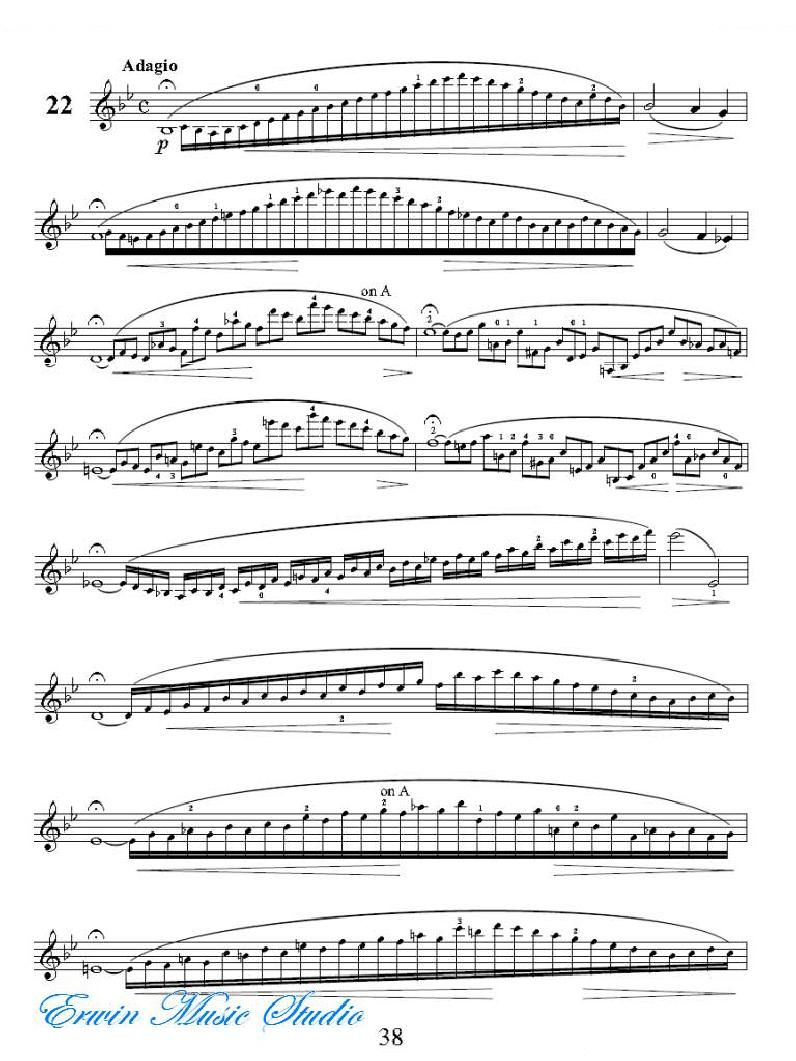 克莱采尔-42首练习曲Rudolphe Kreutzer 42 Studies 22-28 提琴谱