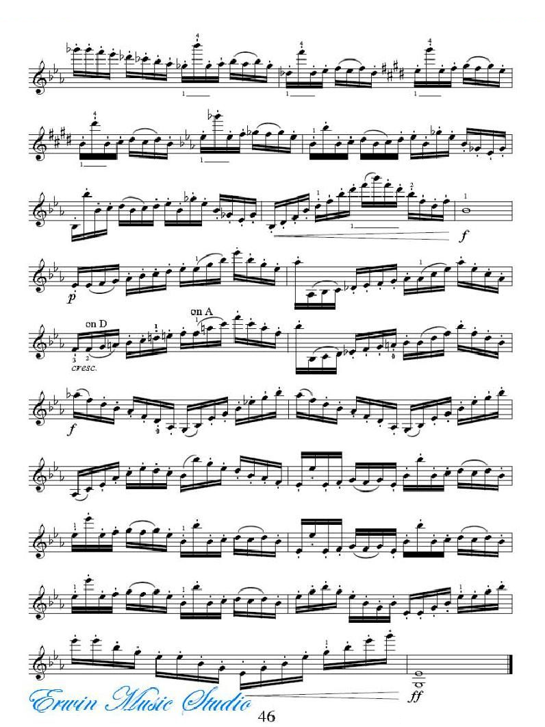 克莱采尔-42首练习曲Rudolphe Kreutzer 42 Studies 22-28 提琴谱