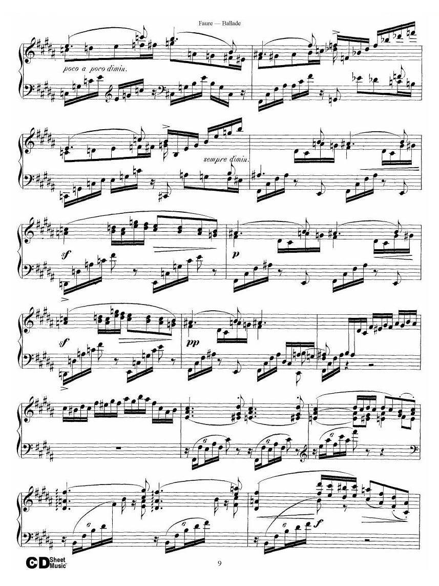Faure - Ballade Op.19 Ballade Op.19 -