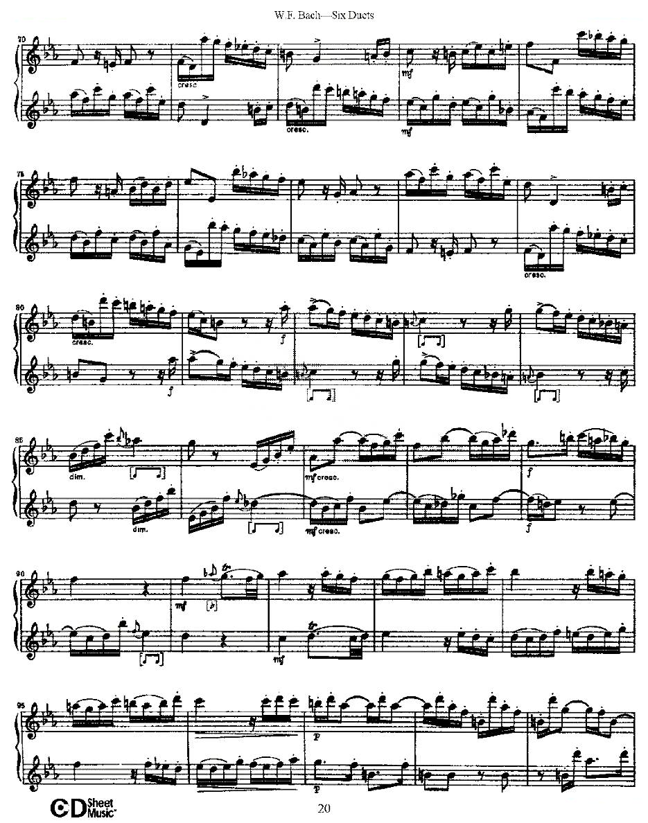 Six Duets 之三（六首二重奏练习曲） 铜管乐谱