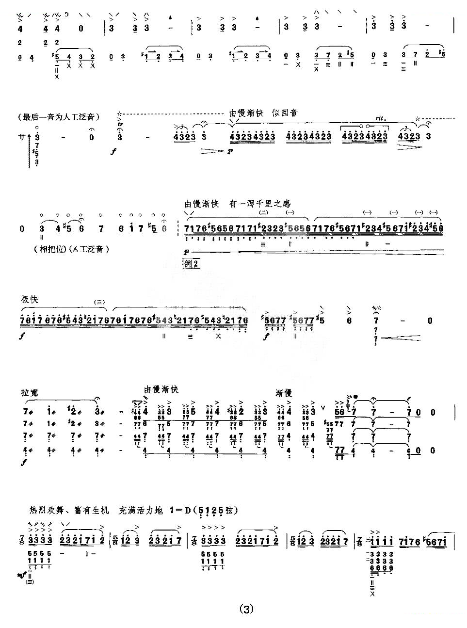 阳光照耀着塔什库尔干 琵琶谱
