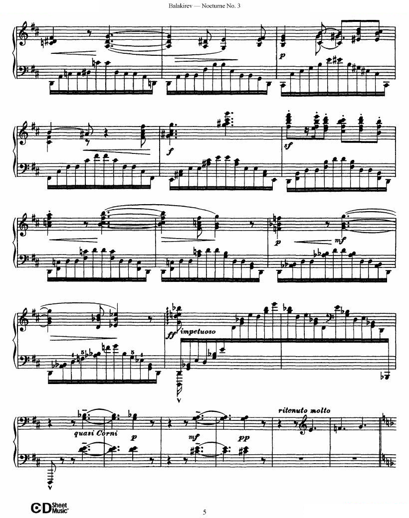 Balakirev - Nocturne No. 3 Nocturne No. 3 -