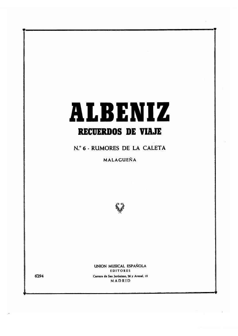 Albeniz - op 71, no 6 op 71, no 6 -