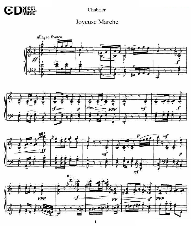 Chabrier - Joyeuse Marche Joyeuse Marche -