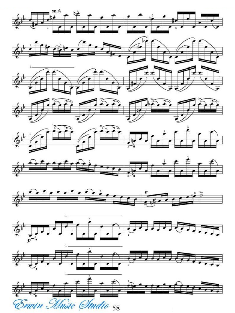 克莱采尔-42首练习曲Rudolphe Kreutzer 42 Studies 29-34 提琴谱