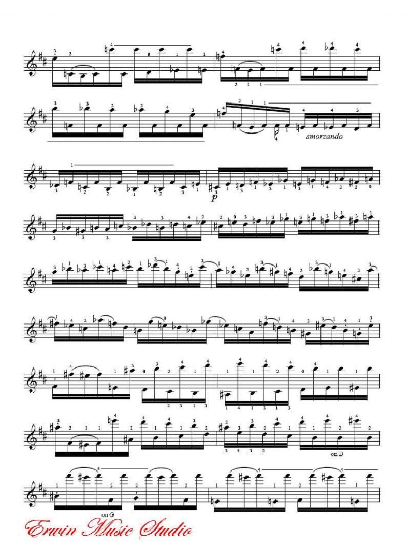 帕格尼尼-24首随想曲 作品.1 No.2 提琴谱