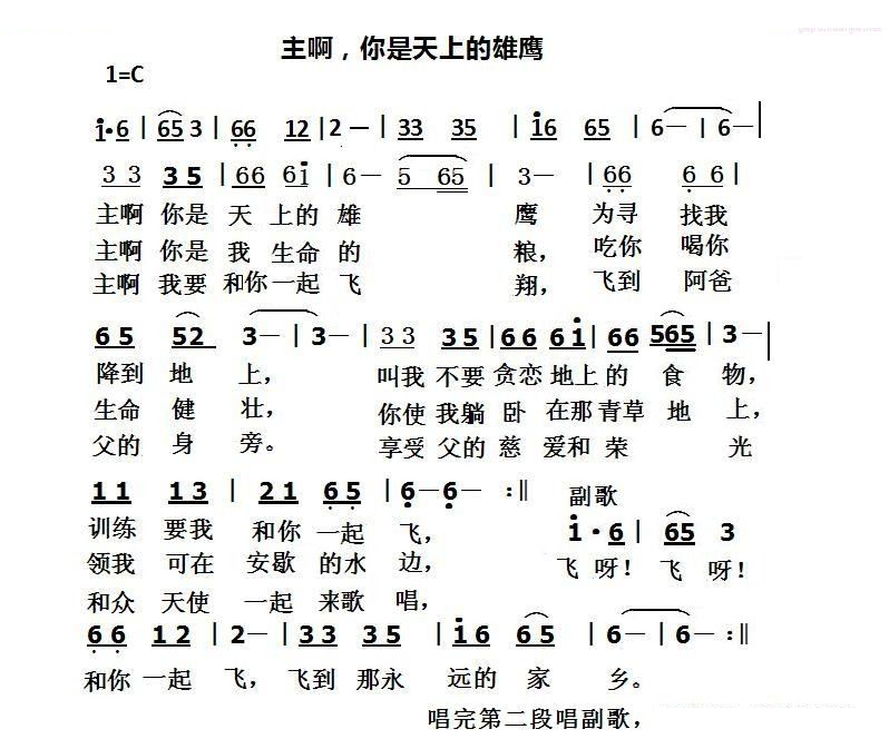主啊，你是天上的雄鹰