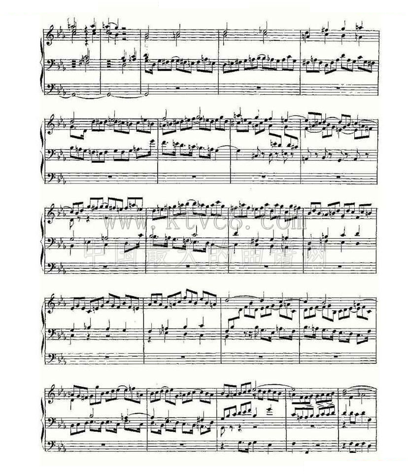 Prelude and Fugue in C Minor--BWV 546 （管风琴谱） 
