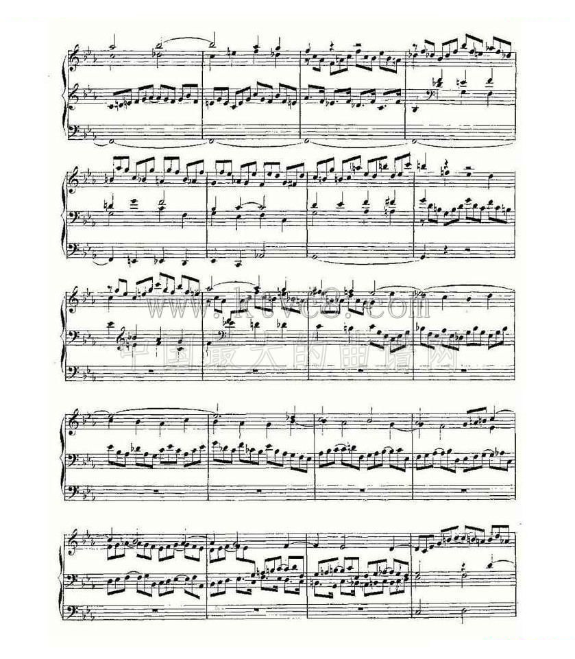 Prelude and Fugue in C Minor--BWV 546 （管风琴谱） 