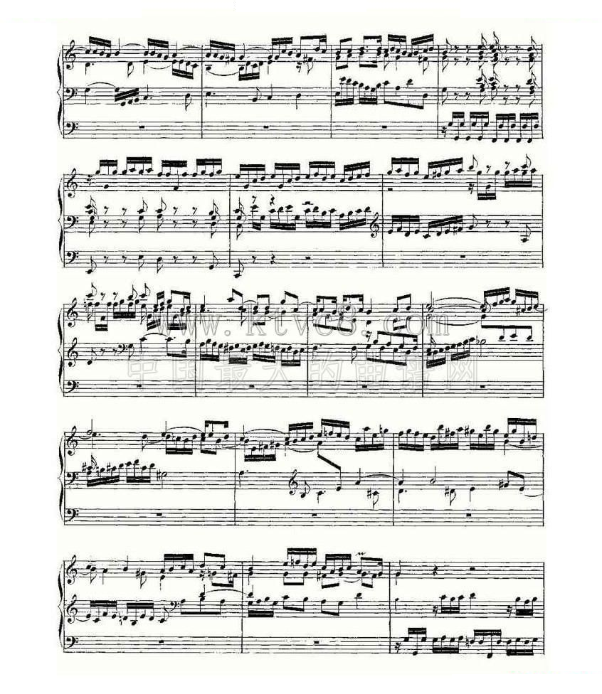 Prelude and Fugue in C Major--BWV 531 （管风琴谱） 