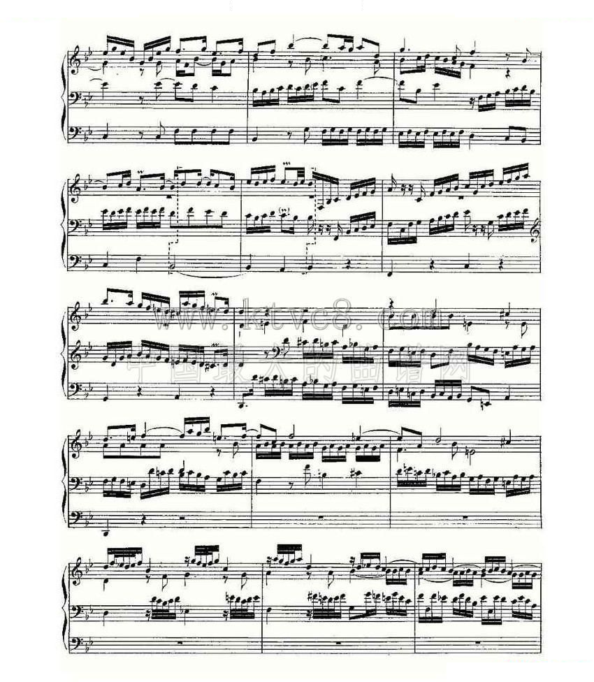 Prelude and Fugue in G Minor--BWV 535 （管风琴谱） 