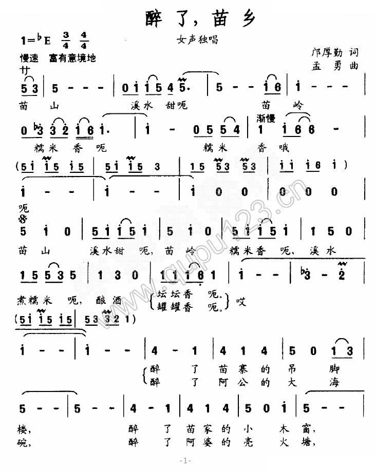 醉了，苗乡