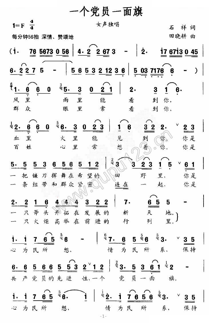 一个党员一面旗