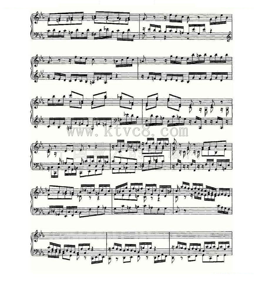 Fugue in C Minor--BWV 575 （管风琴谱） 