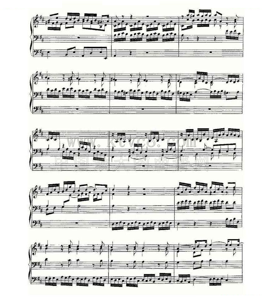 Prelude and Fugue in D Major--BWV 532 （管风琴谱） 