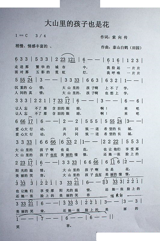 大山里的孩子也是花