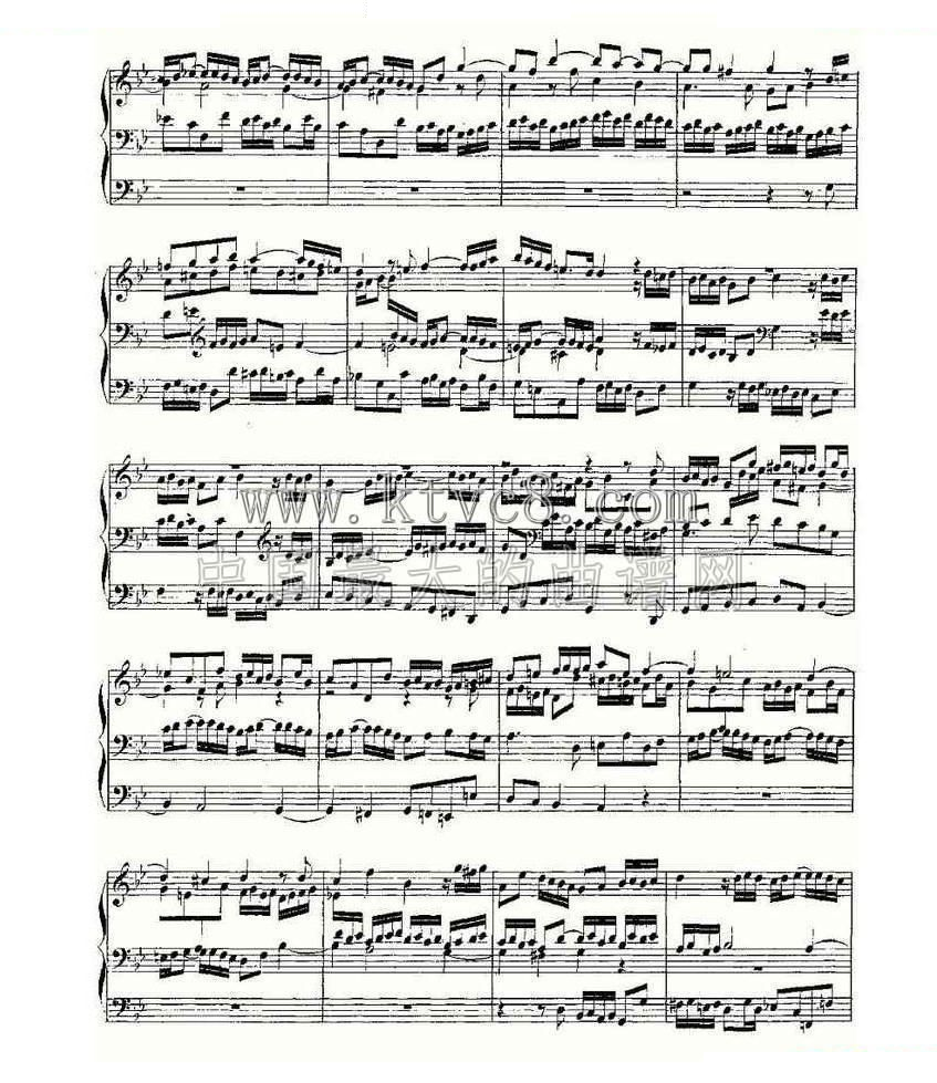 Fantasia and Fugue in G Minor--BWV 542 （管风琴谱） 