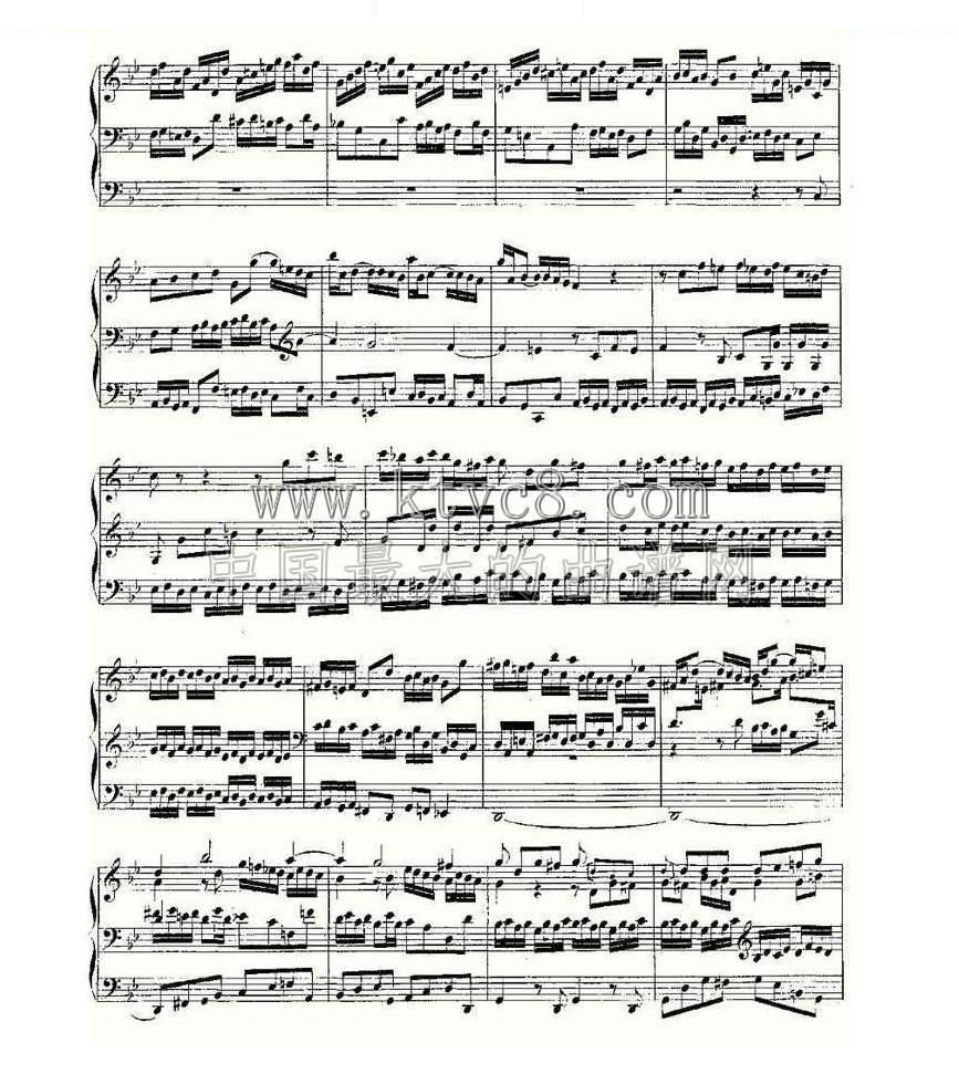 Fantasia and Fugue in G Minor--BWV 542 （管风琴谱） 