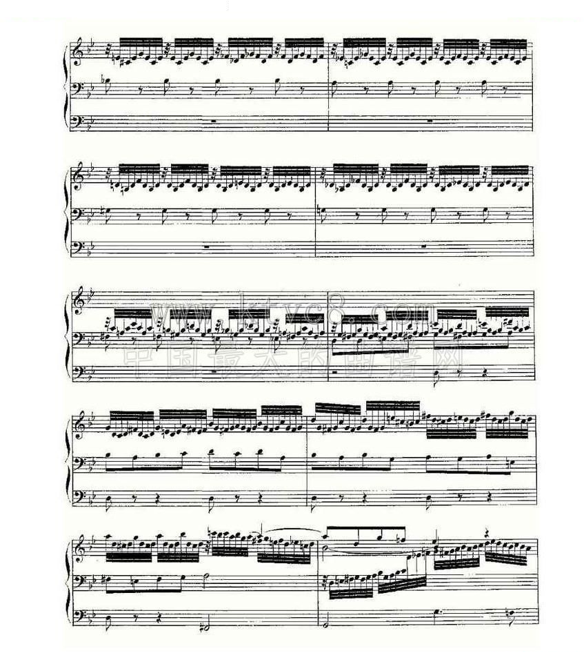 Prelude and Fugue in G Minor--BWV 535 （管风琴谱） 