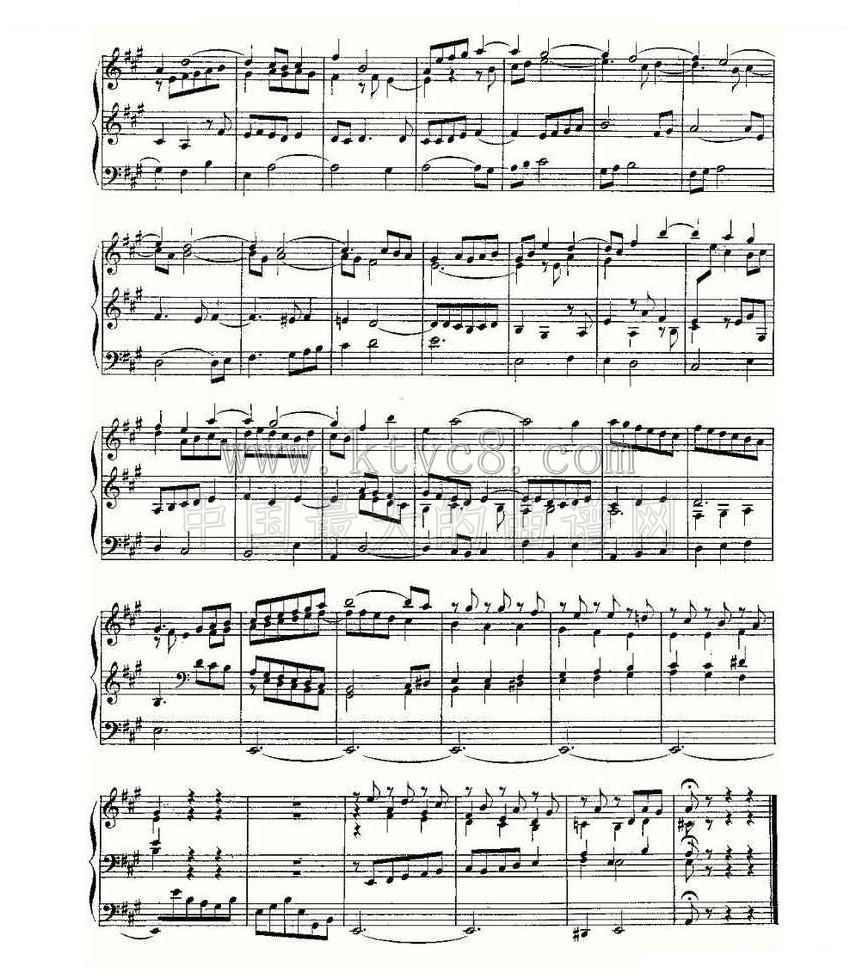 Prelude and Fugue in A Major--BWV 536 （管风琴谱） 