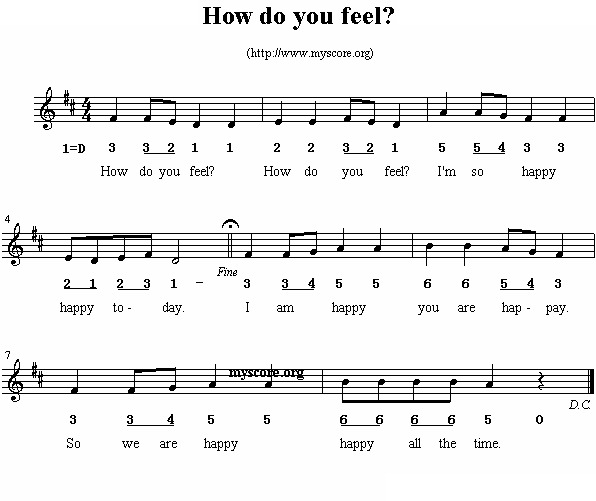 How do you feel? ）