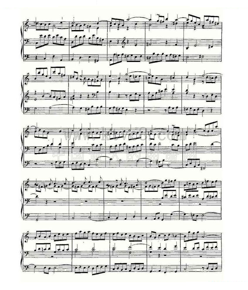 Prelude and Fugue in C Major--BWV 545 （管风琴谱） 