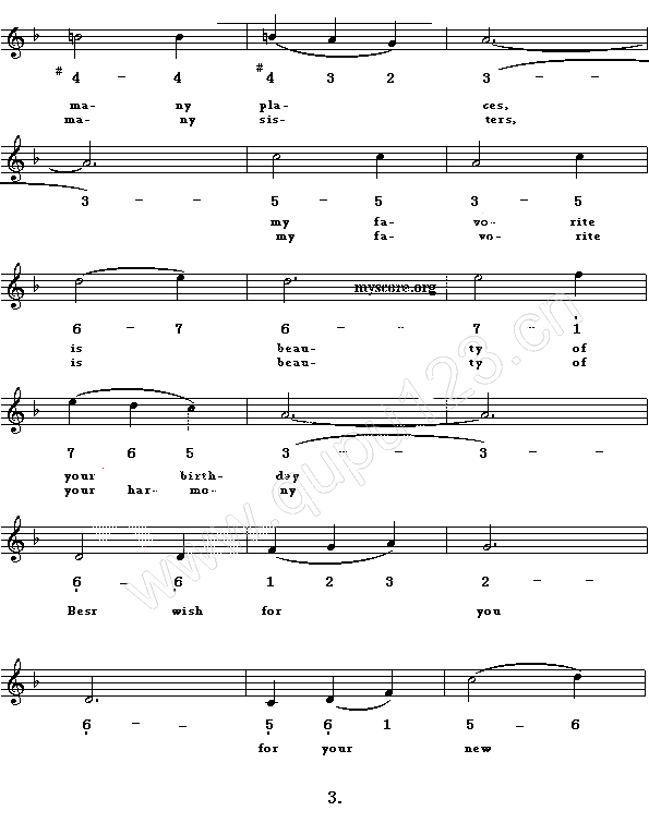 LONG LIVE MOTHERLAND（祖国万岁）（英译中文歌曲、线混排版）