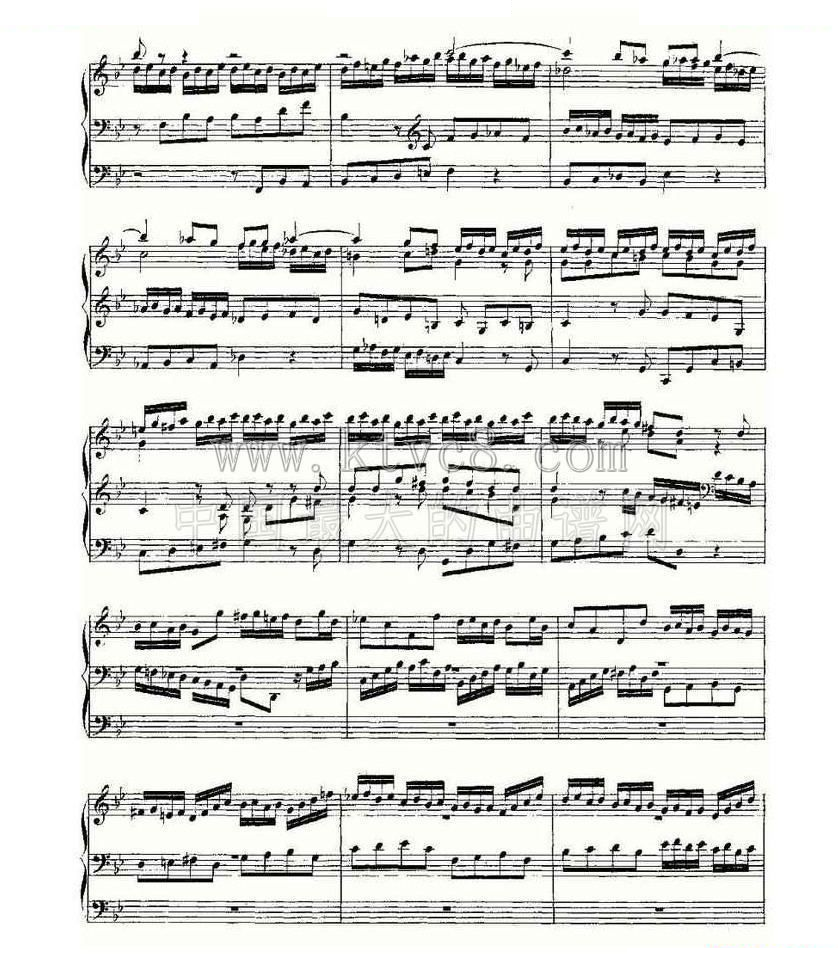 Fantasia and Fugue in G Minor--BWV 542 （管风琴谱） 
