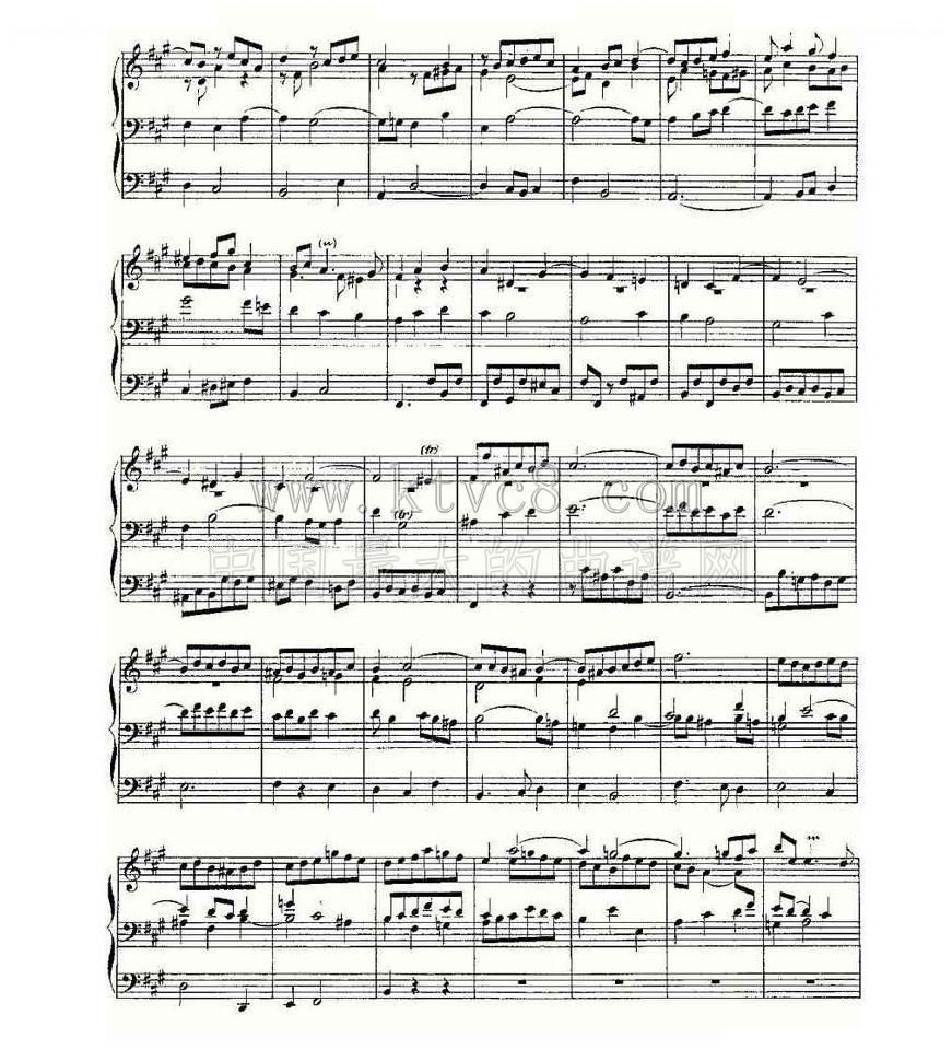 Prelude and Fugue in A Major--BWV 536 （管风琴谱） 