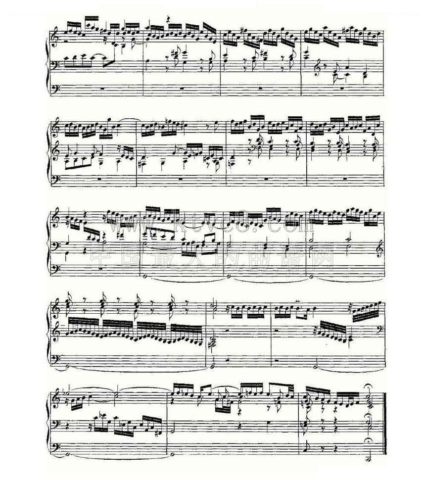 Prelude and Fugue in C Major--BWV 531 （管风琴谱） 
