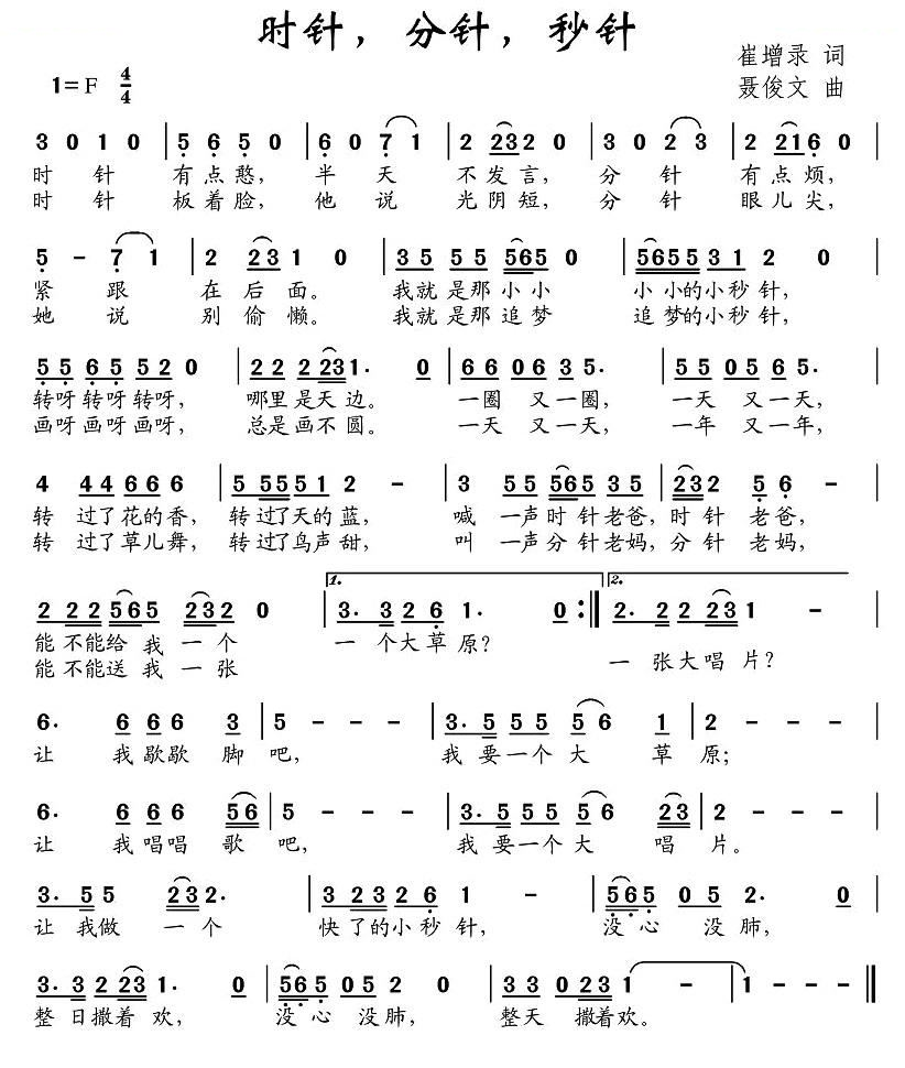 时针，分针，秒针
