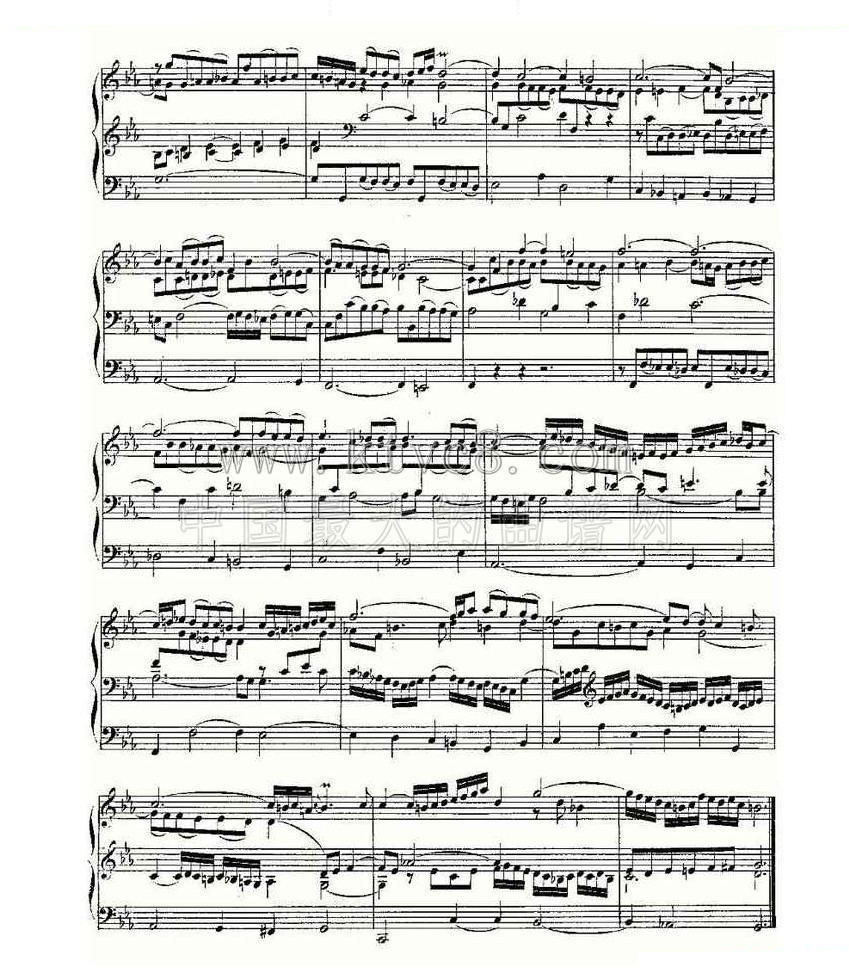 Fantasia and Fugue in C Minor--BWV 537 （管风琴谱） 