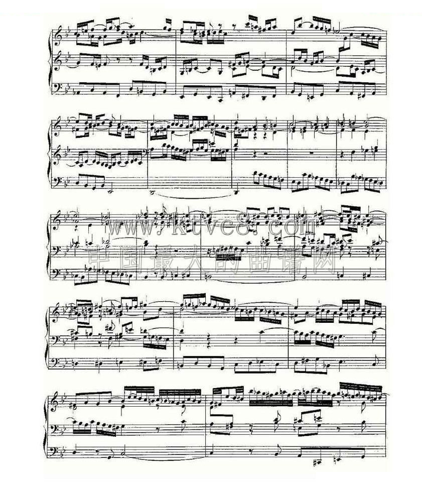 Fantasia and Fugue in G Minor--BWV 542 （管风琴谱） 
