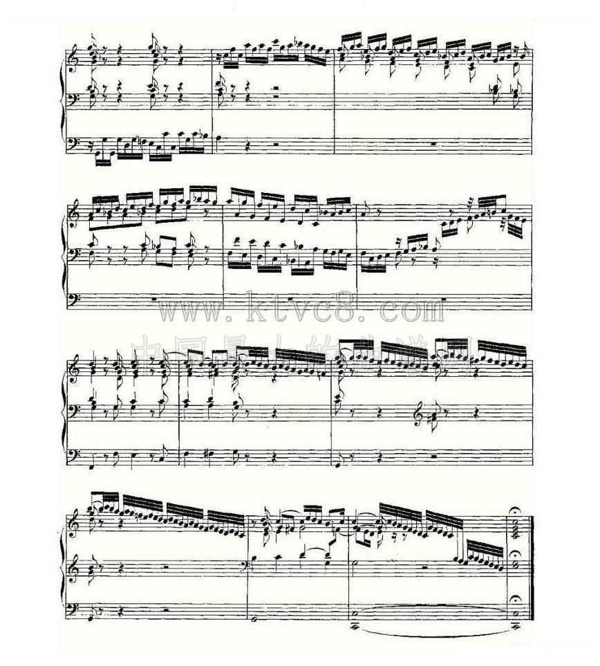 Prelude and Fugue in C Major--BWV 531 （管风琴谱） 