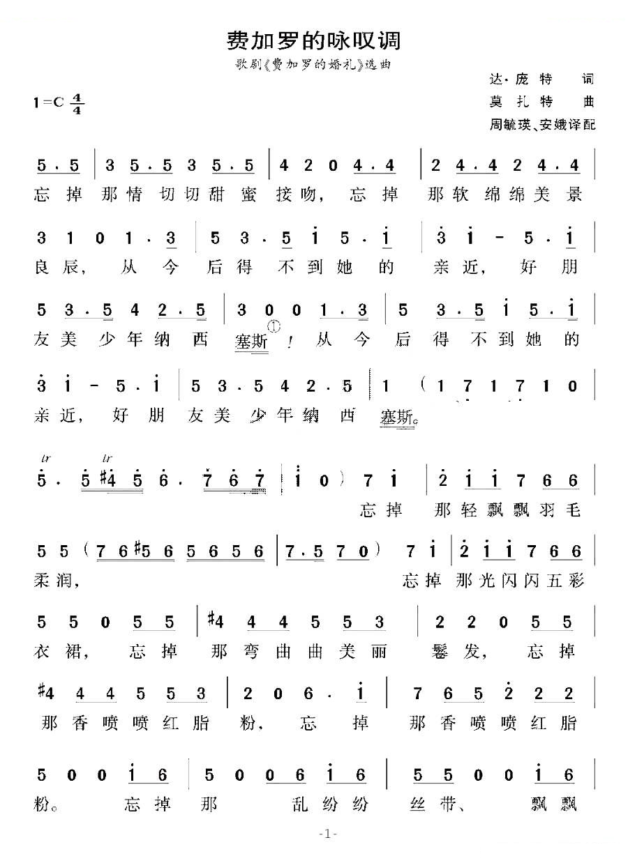 [意]费加罗的咏叹调（歌剧费加罗的婚礼选曲）