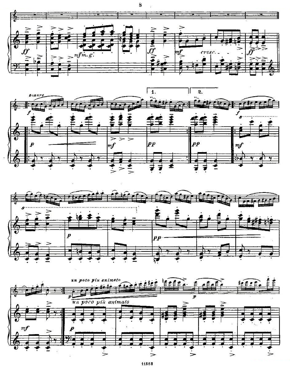 Fantaisies nationales. Op. 59, 6. （长笛 钢琴伴奏） 