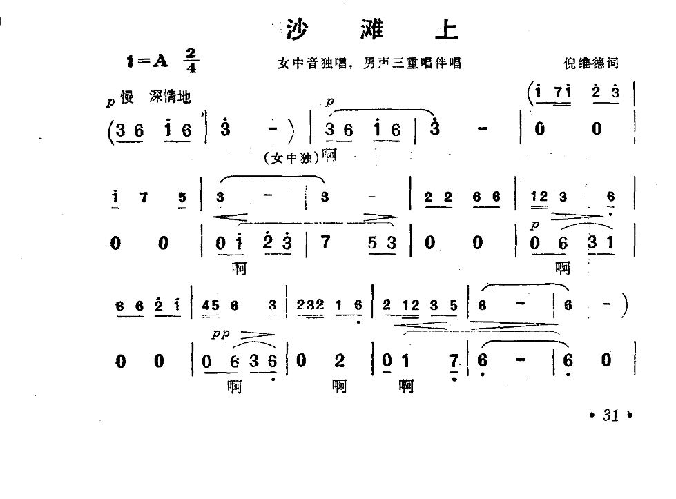 沙滩上