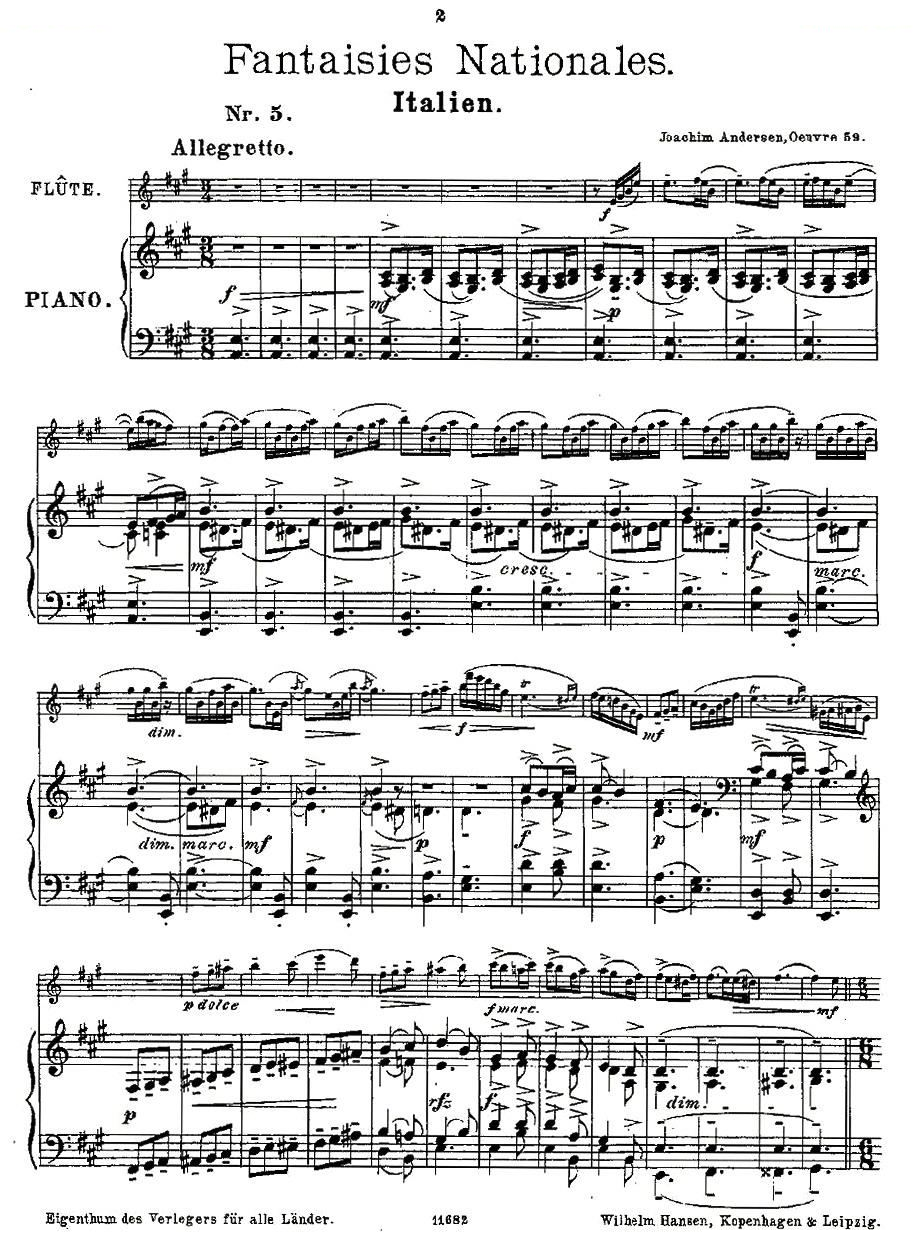 Fantaisies nationales. Op. 59, 5.（长笛 钢琴伴奏） 