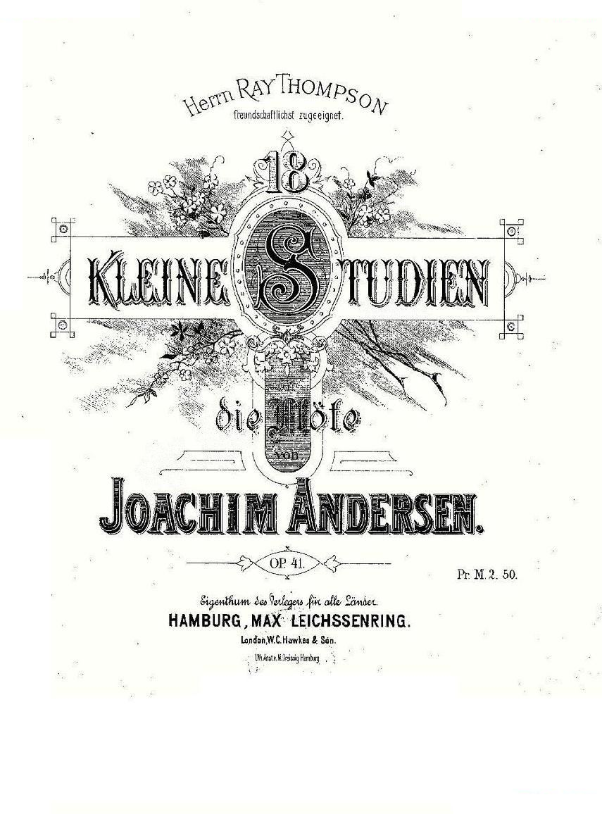 18 kleine Studien.Op.41 笛萧谱