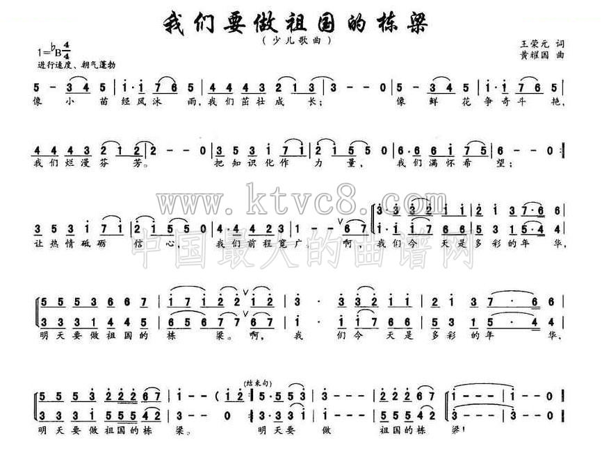 我们要做祖国的栋梁（童声合唱） 