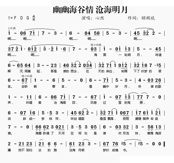 海谷幽幽情 沧海明月
